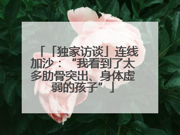 「独家访谈」连线加沙：“我看到了太多肋骨突出、身体虚弱的孩子”