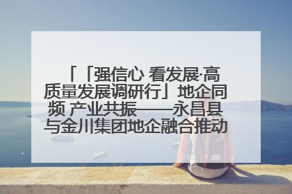 「强信心 看发展·高质量发展调研行」地企同频 产业共振——永昌县与金川集团地企融合推动重大项目建设