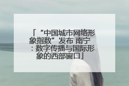 “中国城市网络形象指数”发布 南宁：数字传播与国际形象的西部窗口