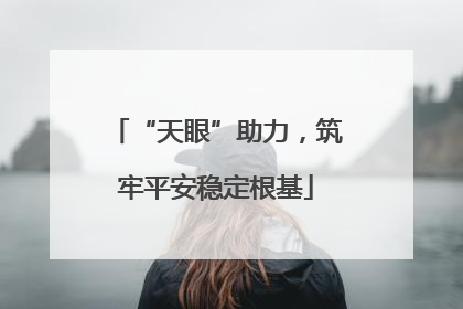 “天眼”助力，筑牢平安稳定根基