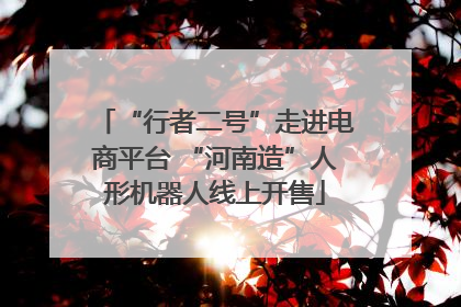 “行者二号”走进电商平台 “河南造”人形机器人线上开售