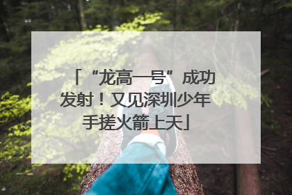 “龙高一号”成功发射！又见深圳少年手搓火箭上天