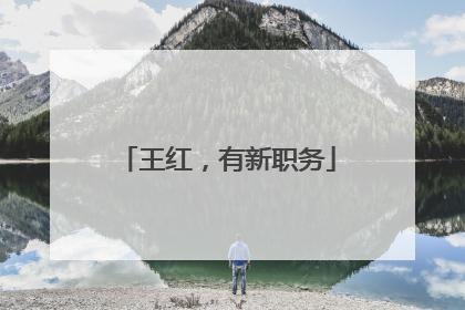王红，有新职务