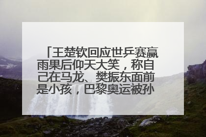 王楚钦回应世乒赛赢雨果后仰天大笑，称自己在马龙、樊振东面前是小孩，巴黎奥运被孙颖莎带着打
