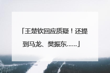 王楚钦回应质疑！还提到马龙、樊振东……