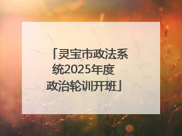 灵宝市政法系统2025年度政治轮训开班