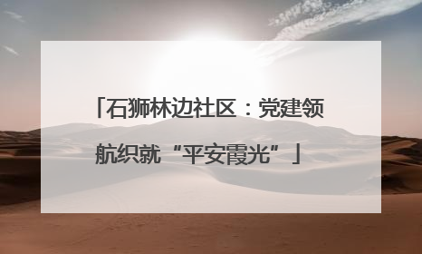 石狮林边社区：党建领航织就“平安霞光”