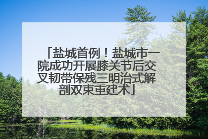 盐城首例！盐城市一院成功开展膝关节后交叉韧带保残三明治式解剖双束重建术