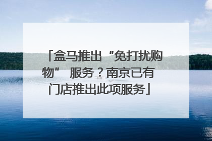 盒马推出“免打扰购物” 服务？南京已有门店推出此项服务