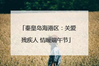 秦皇岛海港区：关爱残疾人 情暖端午节