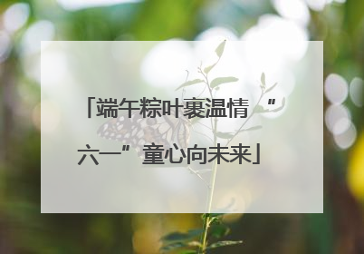 端午粽叶裹温情 “六一”童心向未来