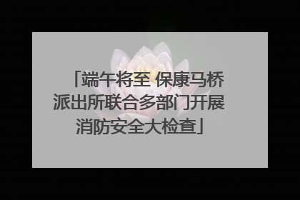 端午将至 保康马桥派出所联合多部门开展消防安全大检查