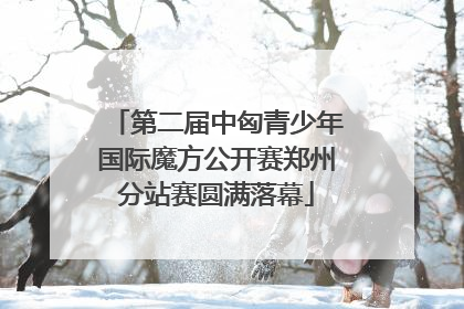 第二届中匈青少年国际魔方公开赛郑州分站赛圆满落幕