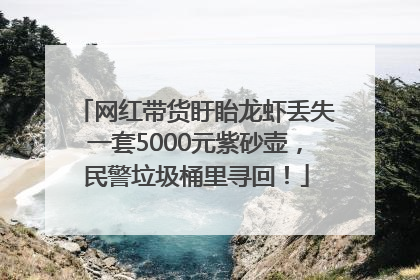 网红带货盱眙龙虾丢失一套5000元紫砂壶，民警垃圾桶里寻回！