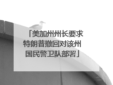 美加州州长要求特朗普撤回对该州国民警卫队部署