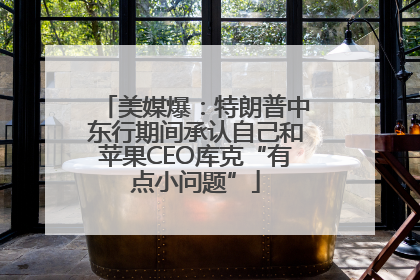 美媒爆：特朗普中东行期间承认自己和苹果CEO库克“有点小问题”