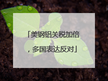 美钢铝关税加倍，多国表达反对