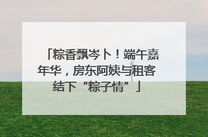 粽香飘岑卜！端午嘉年华，房东阿姨与租客结下“粽子情”