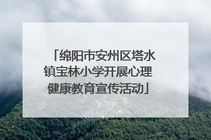 绵阳市安州区塔水镇宝林小学开展心理健康教育宣传活动