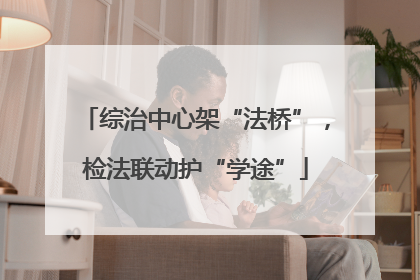 综治中心架“法桥”，检法联动护“学途”