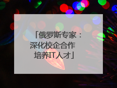 俄罗斯专家：深化校企合作 培养IT人才