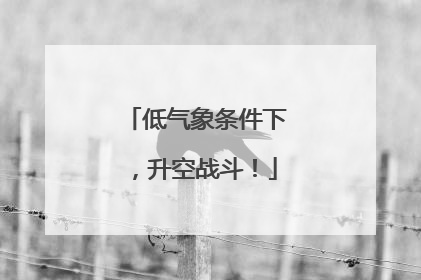 低气象条件下，升空战斗！