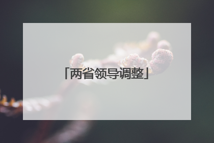 两省领导调整