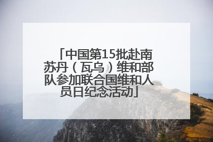 中国第15批赴南苏丹（瓦乌）维和部队参加联合国维和人员日纪念活动