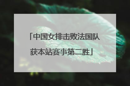 中国女排击败法国队 获本站赛事第二胜