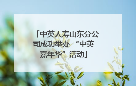 中英人寿山东分公司成功举办 “中英嘉年华”活动