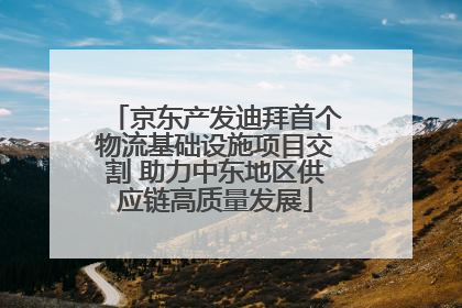 京东产发迪拜首个物流基础设施项目交割 助力中东地区供应链高质量发展