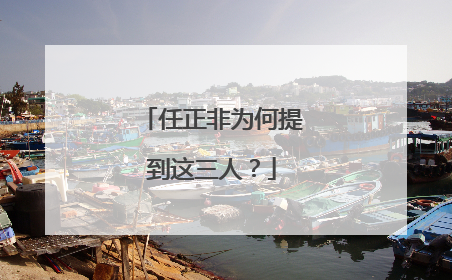 任正非为何提到这三人？