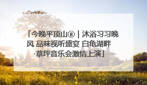 今晚平顶山⑧｜沐浴习习晚风 品味视听盛宴 白龟湖畔·草坪音乐会激情上演