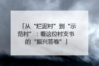 从“烂泥村”到“示范村”：看这位村支书的“振兴答卷”