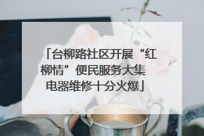 台柳路社区开展“红柳情”便民服务大集 电器维修十分火爆