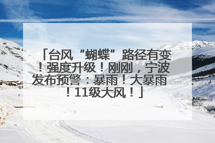 台风“蝴蝶”路径有变！强度升级！刚刚，宁波发布预警：暴雨！大暴雨！11级大风！