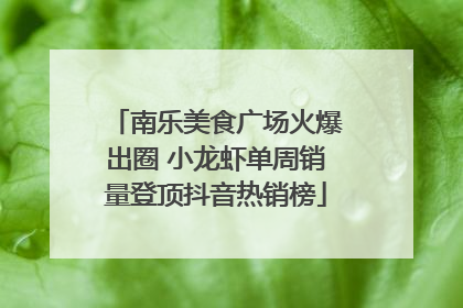 南乐美食广场火爆出圈 小龙虾单周销量登顶抖音热销榜