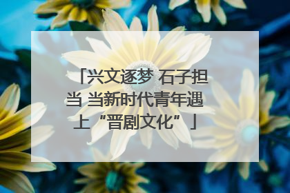 兴文逐梦 石子担当 当新时代青年遇上“晋剧文化”