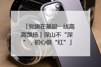 党旗在基层一线高高飘扬｜深山不“深”，初心很“红”
