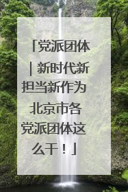 党派团体｜新时代新担当新作为 北京市各党派团体这么干！