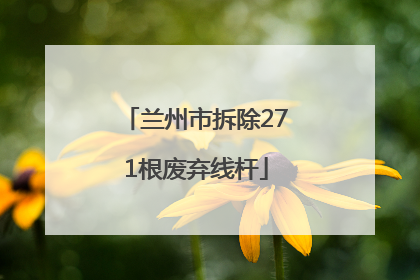 兰州市拆除271根废弃线杆
