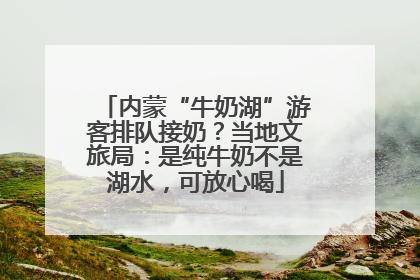内蒙“牛奶湖”游客排队接奶？当地文旅局：是纯牛奶不是湖水，可放心喝