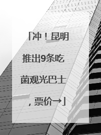 冲！昆明推出9条吃菌观光巴士，票价→