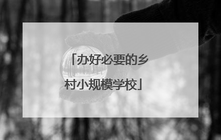 办好必要的乡村小规模学校