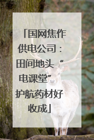 国网焦作供电公司：田间地头“电课堂” 护航药材好收成
