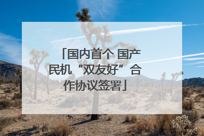 国内首个 国产民机“双友好”合作协议签署