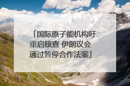国际原子能机构吁重启核查 伊朗议会通过暂停合作法案