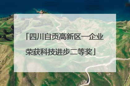 四川自贡高新区一企业荣获科技进步二等奖