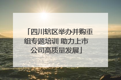 四川辖区举办并购重组专题培训 助力上市公司高质量发展
