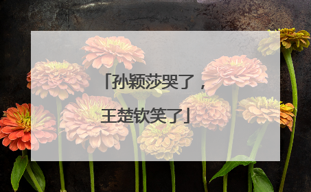孙颖莎哭了，王楚钦笑了
